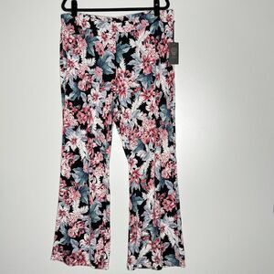 NEW Vince Camuto Floral Print Botanical Wide Leg Pants Women's Plus Size 2X